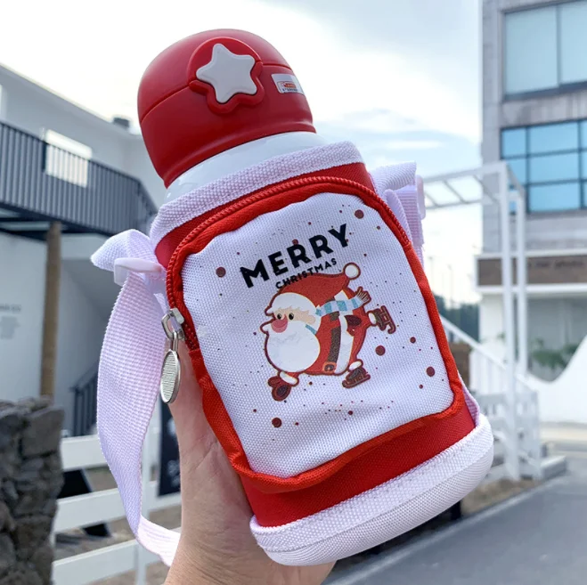 Креативная Рождественская кружка с крышкой милые животные керамическая чашка Санта Клаус Кофе Молоко чай вода чашки мультфильм Лось кружка для детей подарок - Цвет: Белый