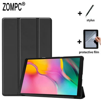 

3in1 Utra Slim Luxury Folio Stand Lightweight Leather Case Cover +Soft Film +Stylus For Samsung Galaxy Tab A 10.1 2019 T510 T515