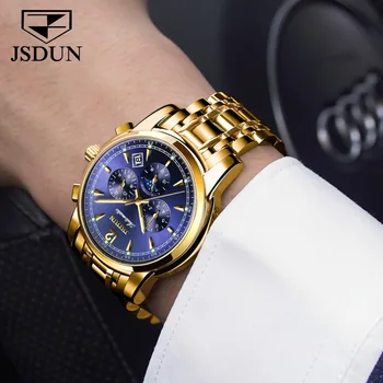 

JSDUN Men Watches Top Brand Luxury Automatic Mechanical Watch Men Full Steel Business Waterproof Sport Watch Relogio Masculino