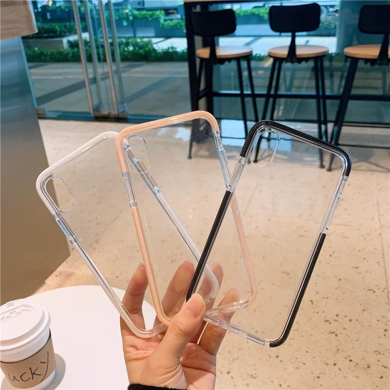 

Sturdy shockproof cases for iphone 7 11 phone case iphone 11 pro 8 7 plus xs max x thicken bumper clear cover coque 7 8plus hull