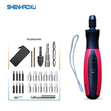 Tournevis électrique sans fil 2000mAh batterie Rechargeable ensemble d'outils électriques manuel et automatique intégré LED outils de réparation
