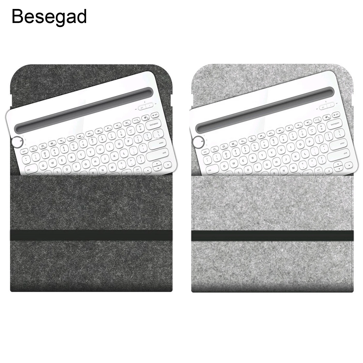 Чехол-сумка Besegad для Logitech K480 K380 портативный пылезащитный фетровый чехол хранения