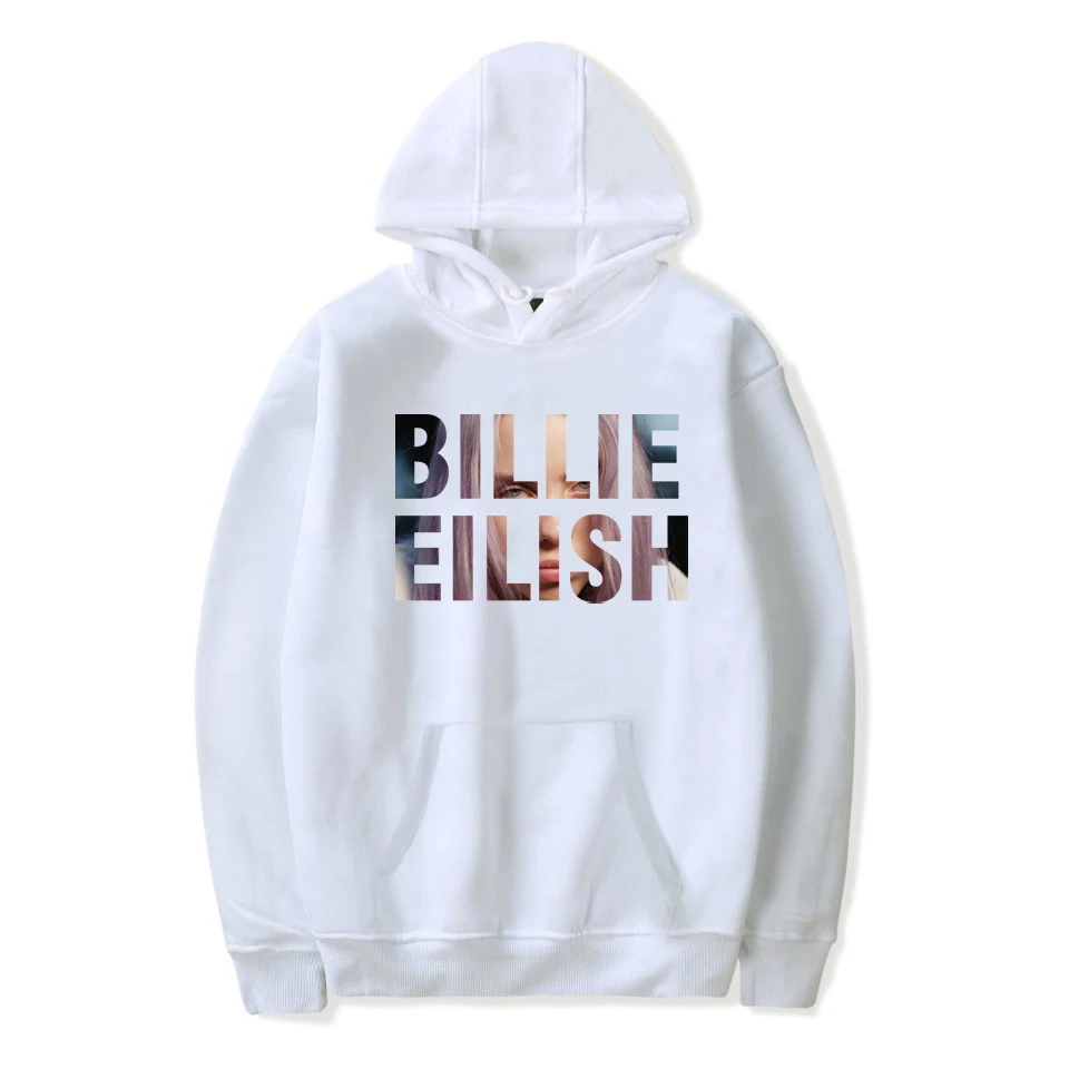 Новинка года; толстовка Billie Eilish с принтом для мальчиков и девочек; толстовка Billie Eilish; одежда в стиле Харадзюку; повседневные толстовки в стиле хип-хоп; толстовки больших размеров