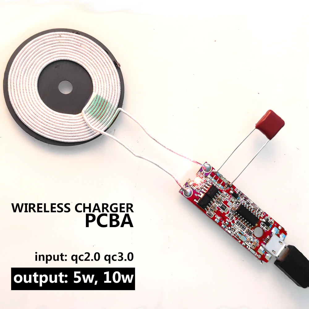 VEEAII Беспроводная зарядка 10 Вт PCBA DIY power bank для iphone 8 plus 7Qi Беспроводное зарядное