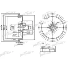 Барабан тормозной задн VW: PASSAT 88-96, PASSAT Variant 88-97 PA