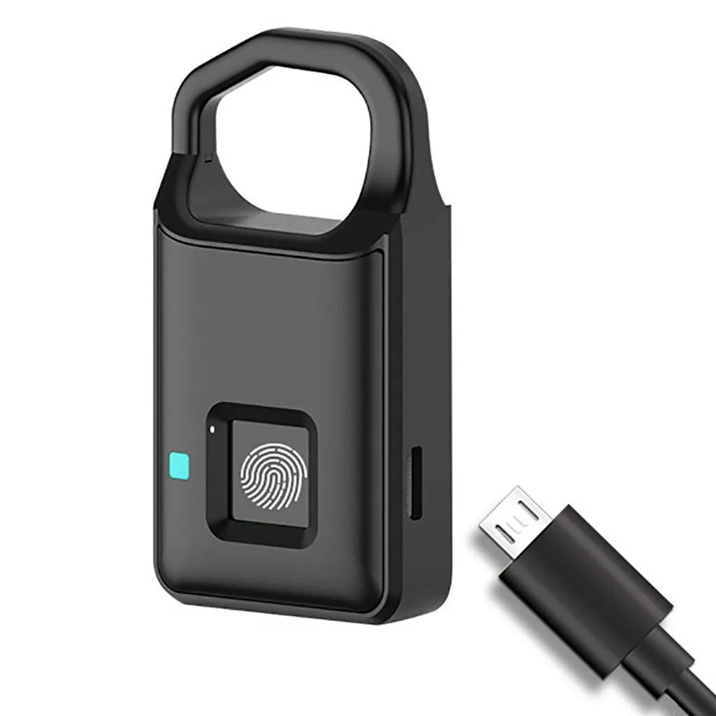 Безопасность Keyless USB Перезаряжаемый дверной замок, замок с отпечатком пальца, Умный замок, быстрая разблокировка для чемоданов, рюкзаков, умного дома