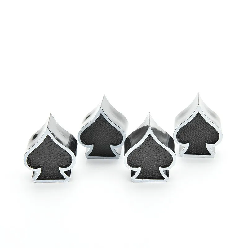 4 шт. Универсальный горный велосипед Spades шины клапан крышка s Черное сердце автомобильная шина воздушный клапан крышка s велосипедный колпачок клапана на колесе диски