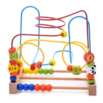 

Wooden Bead Maze Toys Educational Abacus Beads Circle Toys Gift for Children Kid