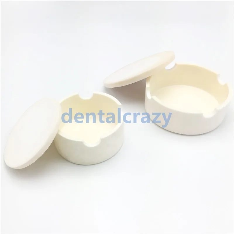 Goedkoop Dental Lab CAD smeltkroes voor zirconia kronen gesinterde smeltkroes dental Smeltkroes met cover ronde vorm holding kralen in oven