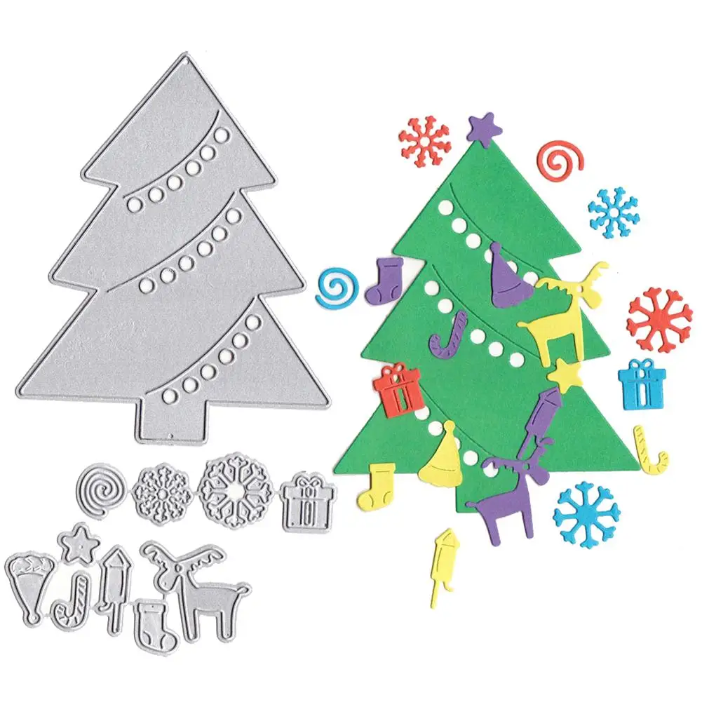 

Christmas Decor Cutting Dies Tree Snowflake Deer Cutting Dies DIY Scrapbook Embossing Stencil Mold Cutting Dies Gift DIY Tool 20