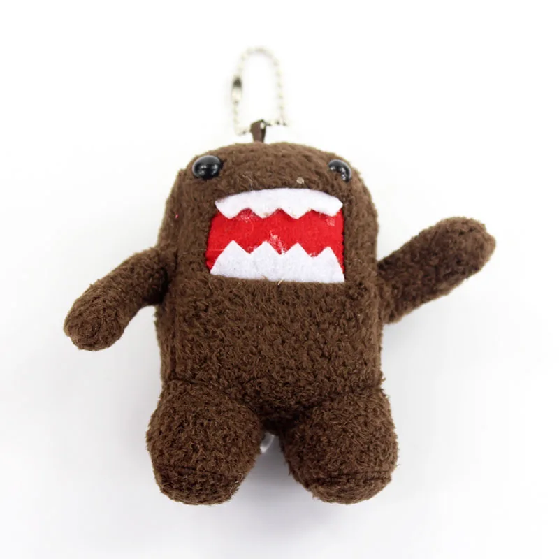9 см 10 шт./лот Kawaii Domo-Kun плюшевая сумка Подвески игрушки брелок мягкая чучела Domokun брелок подарки на день рождения для детей