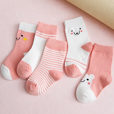 0-1Year 5 пар/лот, хлопковые носки-тапочки для новорожденных 0-1 лет короткие носки для мальчиков и девочек хлопковые зимние носки для новорожденных мальчиков и девочек - Цвет: 0-1Year