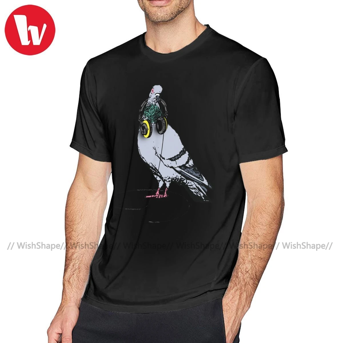 Футболка Techno футболка Pigeon мужская Милая графическая хлопковая с коротким
