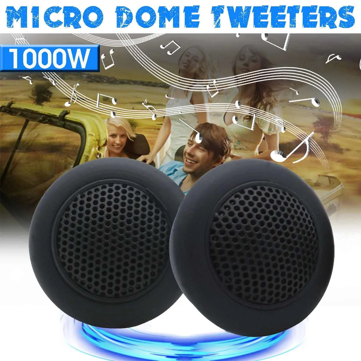 

12V-24V 1Pair HIFI Micro Dome Tweeters 89db Car Audio Music Speakers Automobile Horn Loudspeaker Stereo Treble Tweeters Speaker
