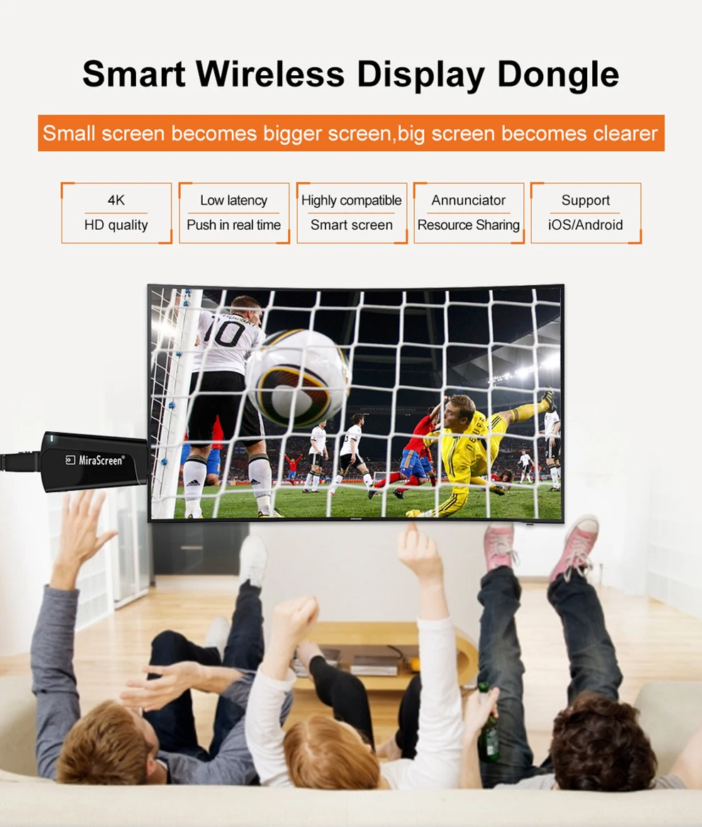 YEHUA K8 2,4G и 5 ГГц Беспроводной Дисплей адаптер для Smart tv ТВ Stick 1080 P Full-HD Miracast Airplay Поддержка для ПК iOS Android Windows