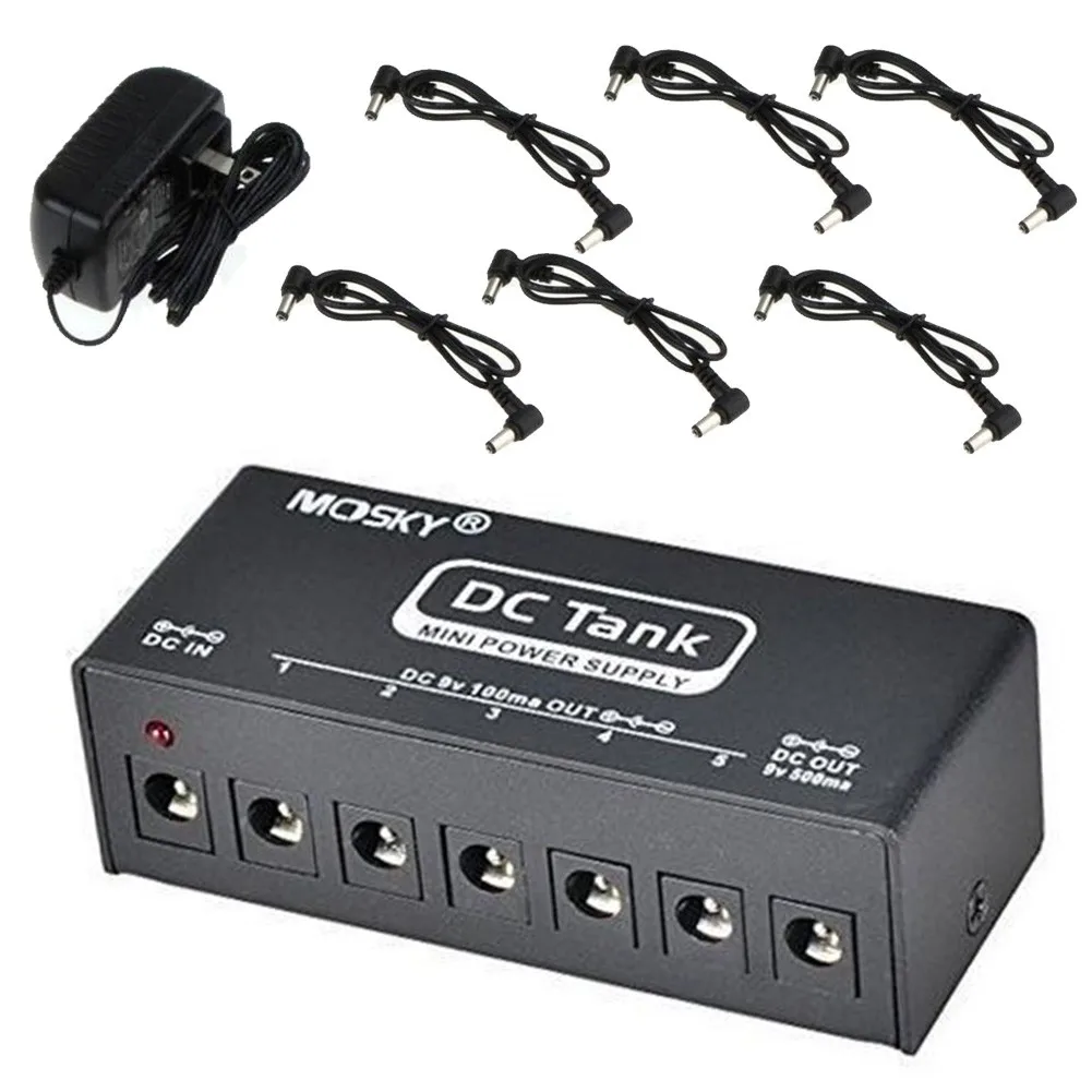 Мини-гитарная педаль для создания эффектов блок питания 6-ходовой изолированный