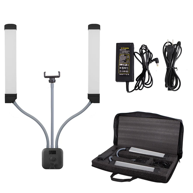 Camera lamp Selens мультимедийный Экстремальный с функцией селфи фотографический светильник ing 3000-6000K светодиодный видео светильник лампа для камеры телефона и штатив - Цвет: Camera lamp