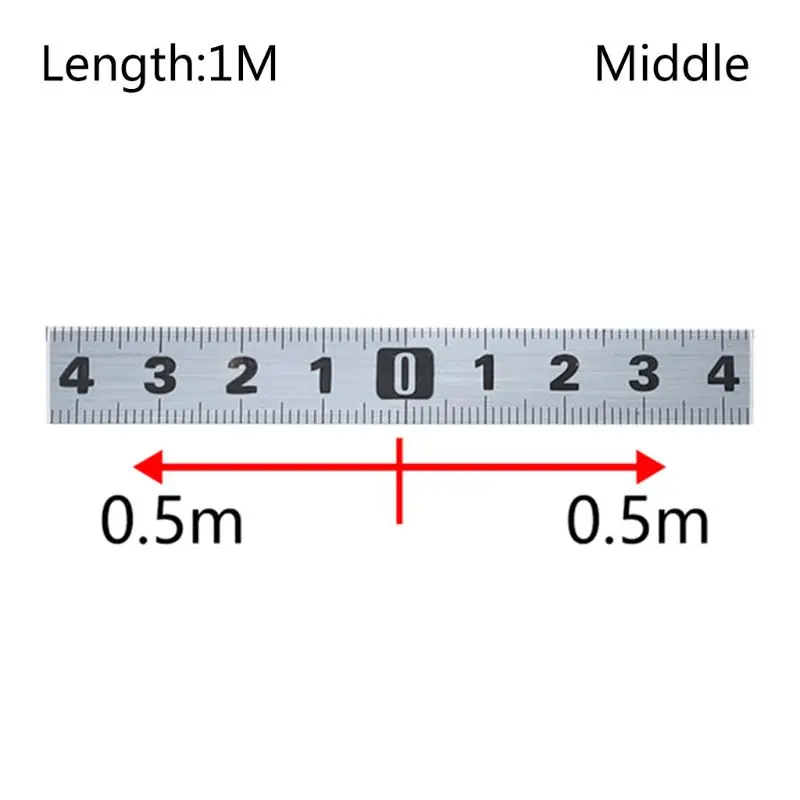 Рулетка Метрическая 1 м-5 м направляющая для резки измерительная лента стальная линейка для Т-трека маршрутизатор пила стол Деревообработка инструменты M89B - Цвет: Middle   1M