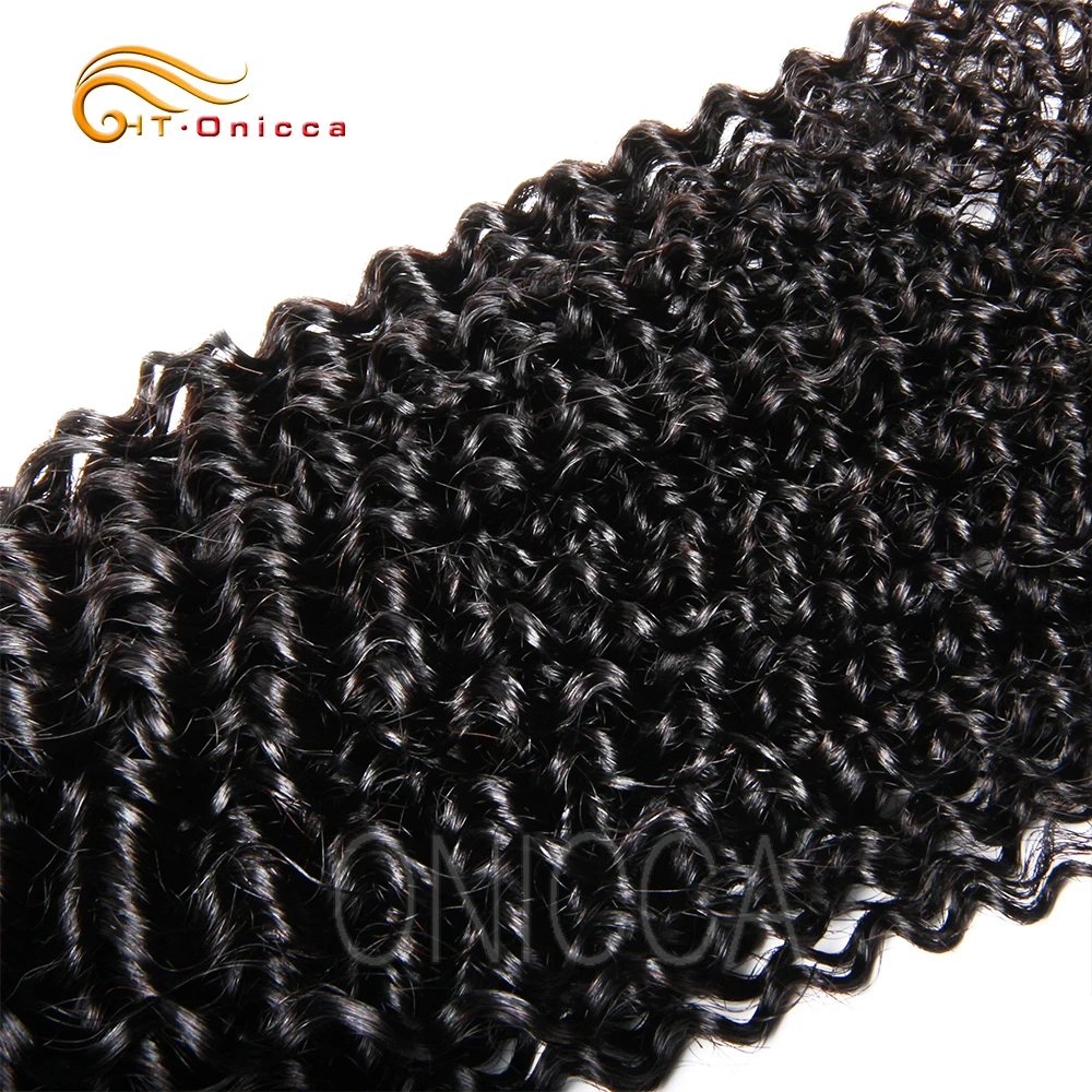 Skup Brazylijski perwersyjne kręcone wiązki doczepy z ludzkich włosów 1 3 4 oferty pakietowe 8 26 Cal pasma włosów typu remy Natural Color Htonicca Hair