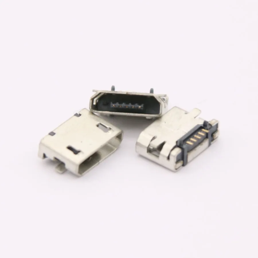 5 Pin Dip 180 degrees 30Stk Repair Adapter Micro USB Socket Connector