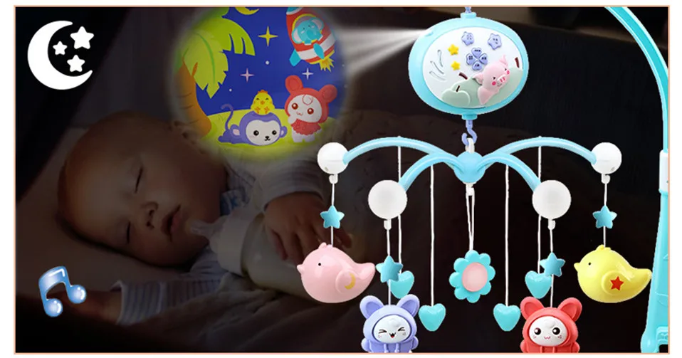 Подвесная игрушка для детской кроватки 0-12 месяцев новорожденный музыкальный ящик проекционный Колокольчик для детской кроватки с
