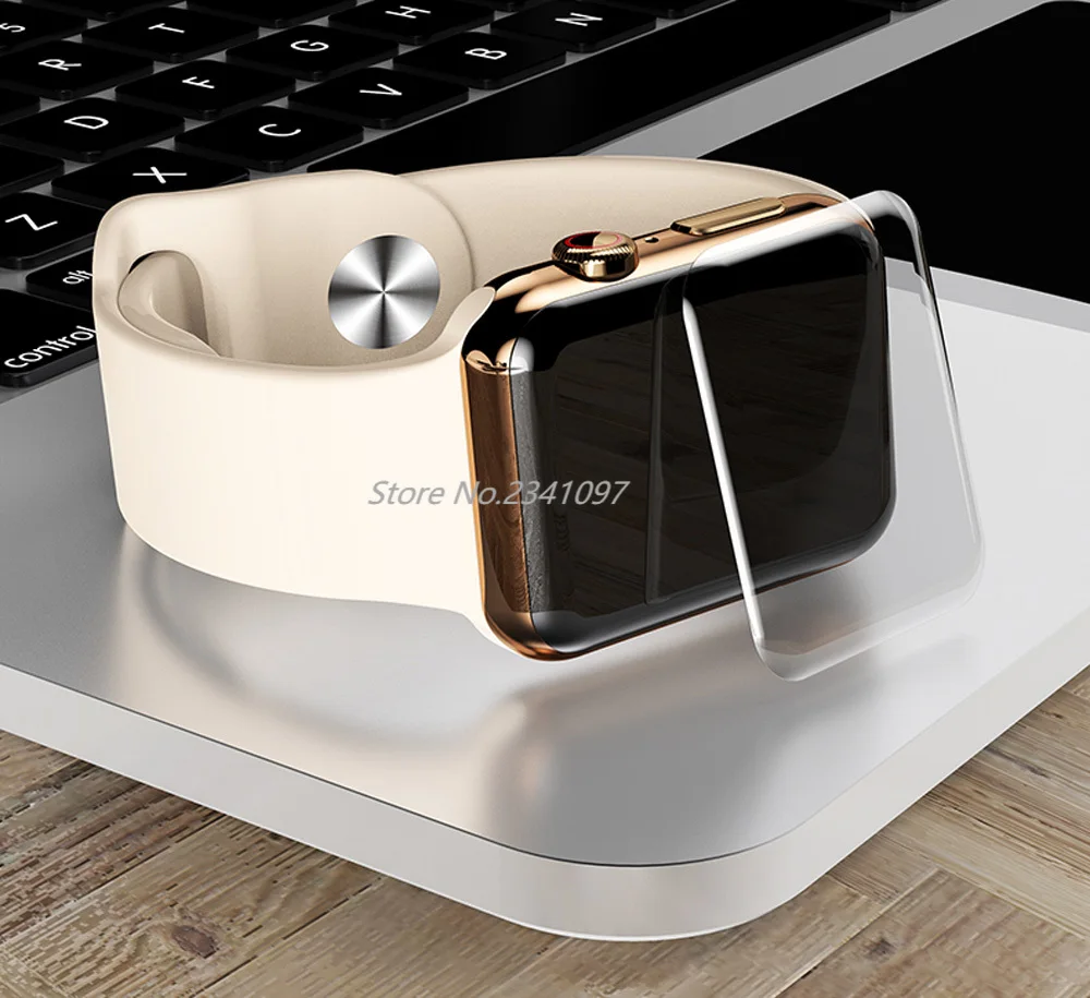 9H 3D Uv Nano Vloeibare Volledige Lijm Gehard Glas Voor Apple Horloge 45 41  38 42 40 44Mm screen Protector Voor Apple Horloge 7 6 5 4 3 2  1|Telefoonscherm Bescherming| - AliExpress