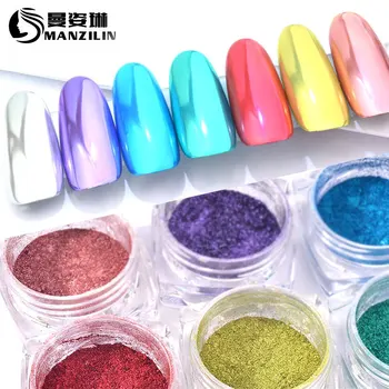 

2019 Unicorn Holographic Cross-border For Titanium Powders Trill Hot Style Manicure Mirror Ultrafine Powder Shiny Plating Flour