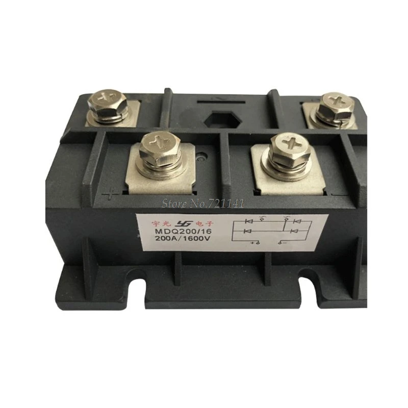 Series Single Phase Bridge Modules MDQ200A 200A Amp 1600V 1-Phase Diode Rectifier Radiator Copper Base