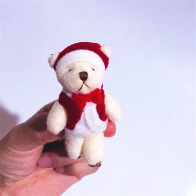 

new 500pieces/lot lovely mini 6cm plush bear Christmas teddy bear doll pendant decoration