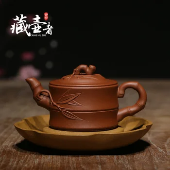 

bamboo section of yixing pot authentic undressed ore qing cement recommended classic flower implement the teapot