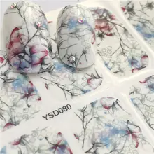 YZWLE смешанный дизайн красивая девушка серия полное покрытие переводные наклейки для ногтей Красота Ногти украшения маникюрные инструменты