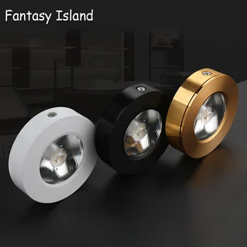 

LED Panel lamps Mini Downlights 3 5 7 9 15W Cabinet Showcase Down Lights COB Surface Mounted Spot Ceiling 85-265V