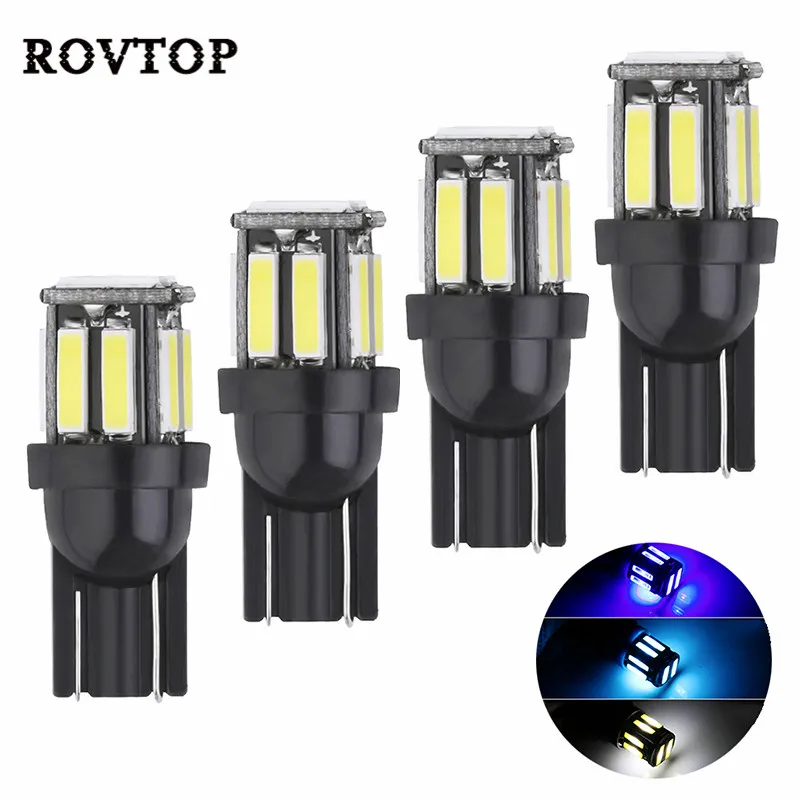 4 шт. W5W 10 7020 SMD автомобильный T10 светодиодный 194 168 Клин Замена заднего прибора