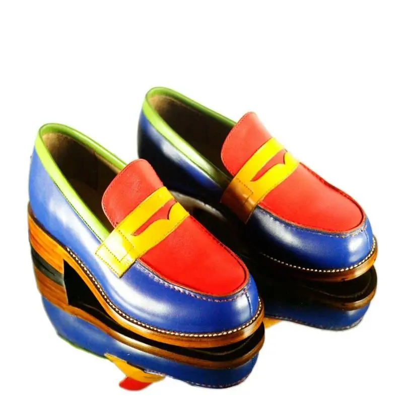 Zapatos de cuero sintético para hombre, calzado informal, sin cordones, estilo clásico, botines de primavera, HA816