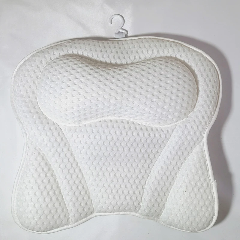 Non-slip Bath Pillow For Head, Neck, And Back Support - 4d Air Mesh Soft Tub  Pillow With 6 Suction Cups - Perfect For Spa Cushion And Tub Use - White -  Temu