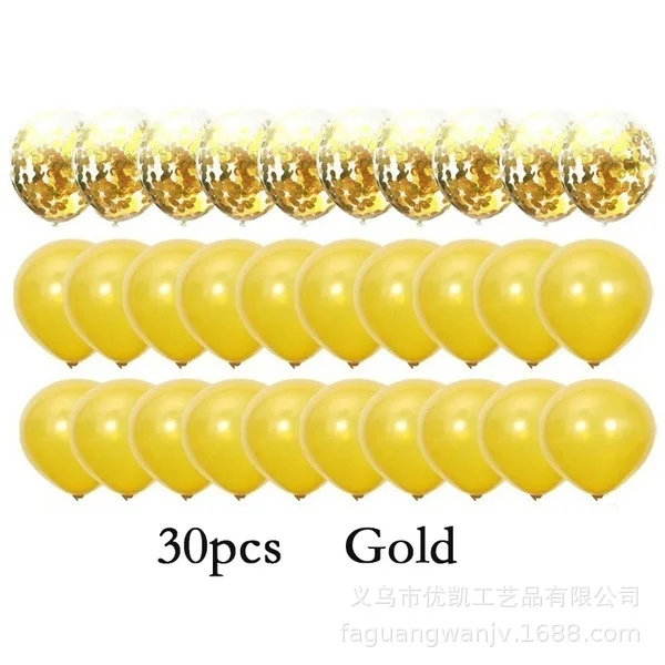 Горячая 30/40 PCs-12-inch конфетти-блестки резиновые шары Праздничная вечеринка Декоративный набор украшений