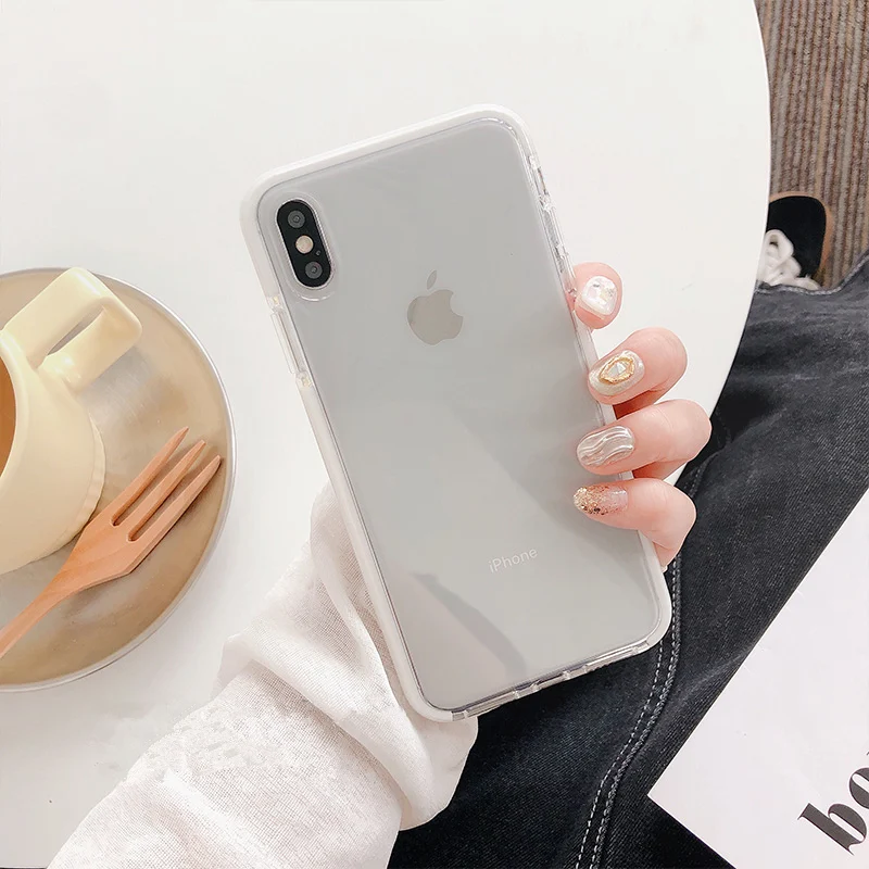 Бампер чехол для iphone 11 Твердый 7 plus чехол для Apple силиконовый iphone 11 xr xs max 6 6s 7 8 plus противоударный Прозрачный чехол для телефона