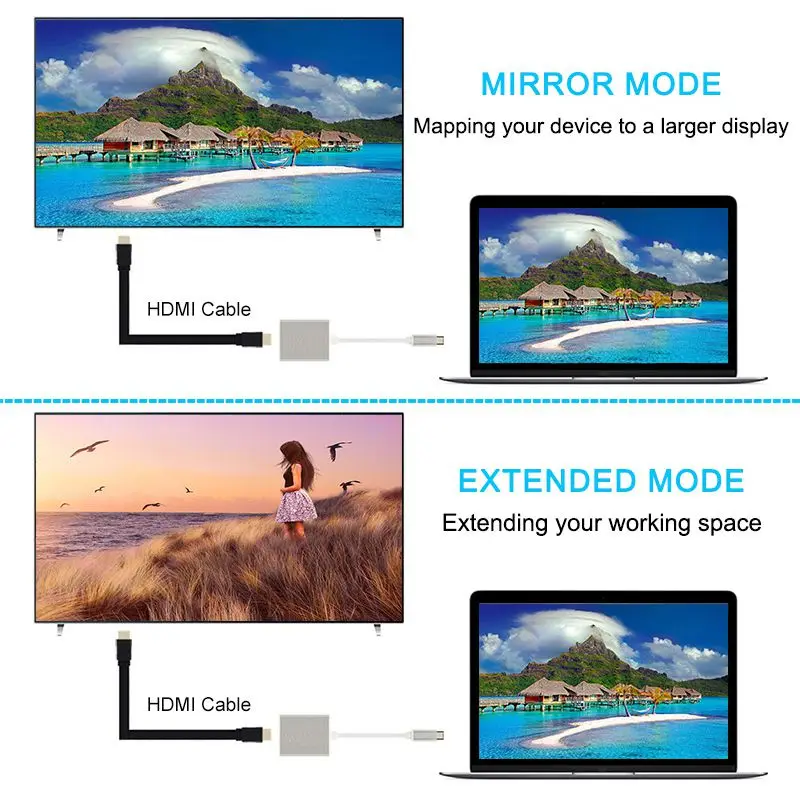 USB 3,1 Тип с разъемами типа C и HDMI конвертер Поддержка 1080p для приложение книга Google Chromebook Pixel Тип-c HDMI