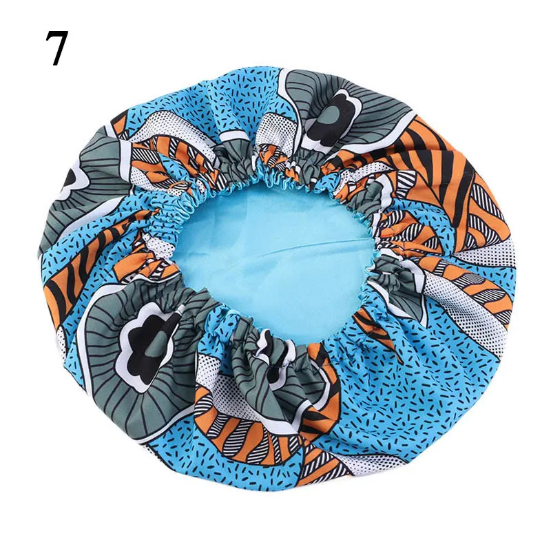 New Extra Large Sleep Cap kids Adjustable African print Ankara Satin Bonnet sleep cap turban hat Night Sleep Beanie Chemo Cap men's skullies and beanies