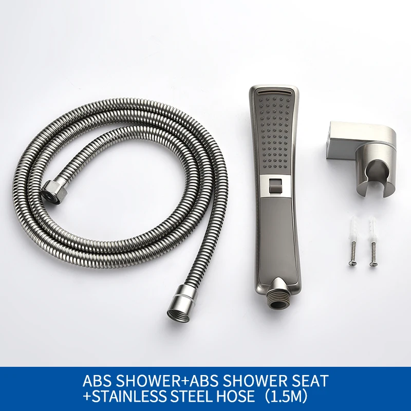 niquel escovado handheld chuveiro banheiro funcao de alta pressao chuveiro chuva pulverizador conjunto agua poupanca cachoeira chuveiro 05