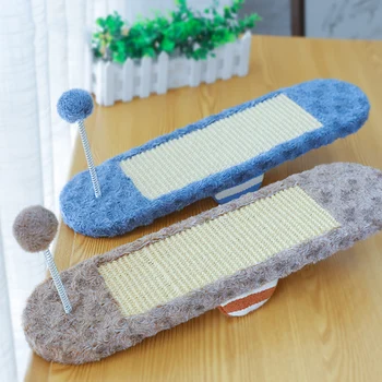 

Pet Cat Toy Scratching Interacting Kitten Seesaw Sisal Hemp Mat with Ball Exercise YU-Home