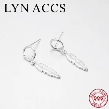 

2019 Hot Sale Angel feather Minimalist Earrings For Women 100% 925 Sterling Silver Drop Earrings Gift Fine Female Jewelry