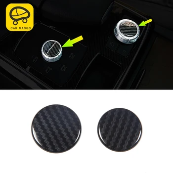

CatManGo For Mercedes Benz GLE ML GL GLS Auto Media Knob Cover Performance Knob Trim Sticker Accessories