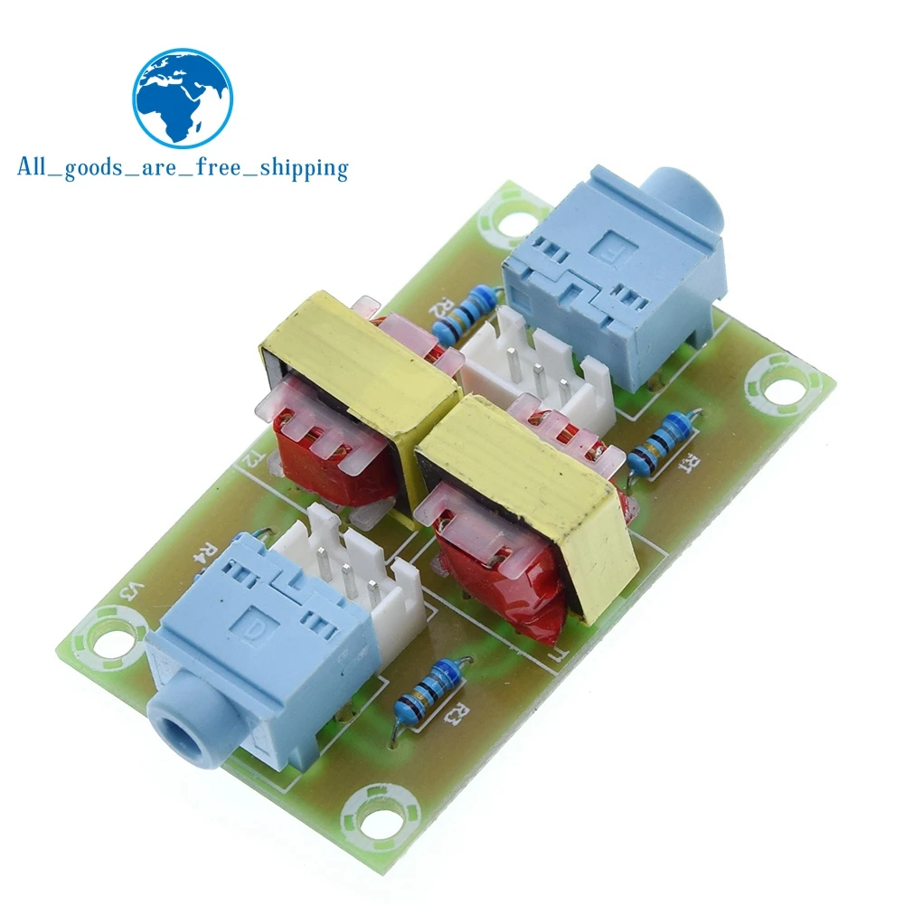 

XH-M372 Stereo /Audio Isolator Vehicle Common Ground Suppression Interference Noise Isolation Module Transformer Coupler