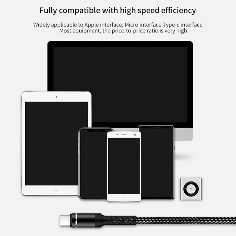 3 в 1 type C 8Pin Micro USB кабель для iPhone 8X7 6 6S Plus для iOS 10 9 8 samsung для huawei 3A USB кабели для быстрой зарядки шнур