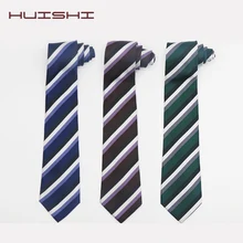 Модный мужской галстук из полиэстера в полоску