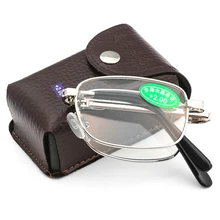 Отправка коробки+ 1,0~ 4,0 диоптрийные Магнитные очки без оправы модные очки для чтения сверхлегкие складные очки унисекс для ухода за зрением