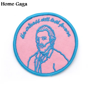 

20pcs/set Homegaga Van Gogh self portrait Newset Iron/sew on patches Patch DIY Sewing cosplay wallet bag shoes Sticker D0248