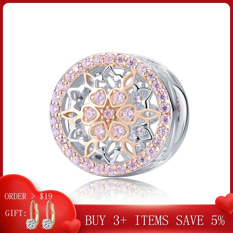 

CodeMonkey Genuine 925 Sterling Silver Blooming Buds Clear Cubic Zircon Beads Charms fit Bracelets DIY Jewelry Making CMC923