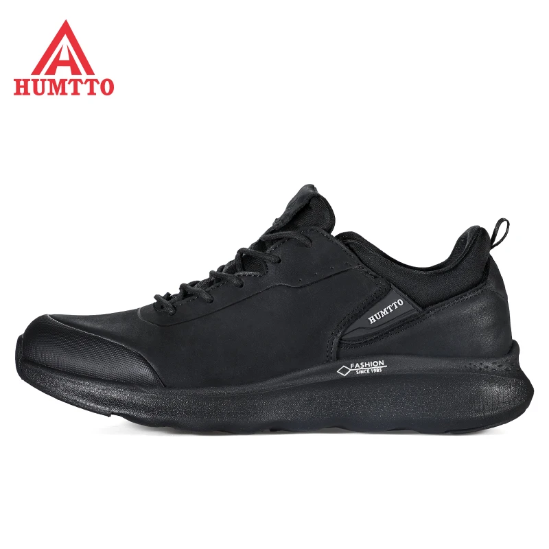 HUMTTO Running Shoes Men Outdoor Sport Leather Luxury Designer Trainers Mens Shoes Light Cushion